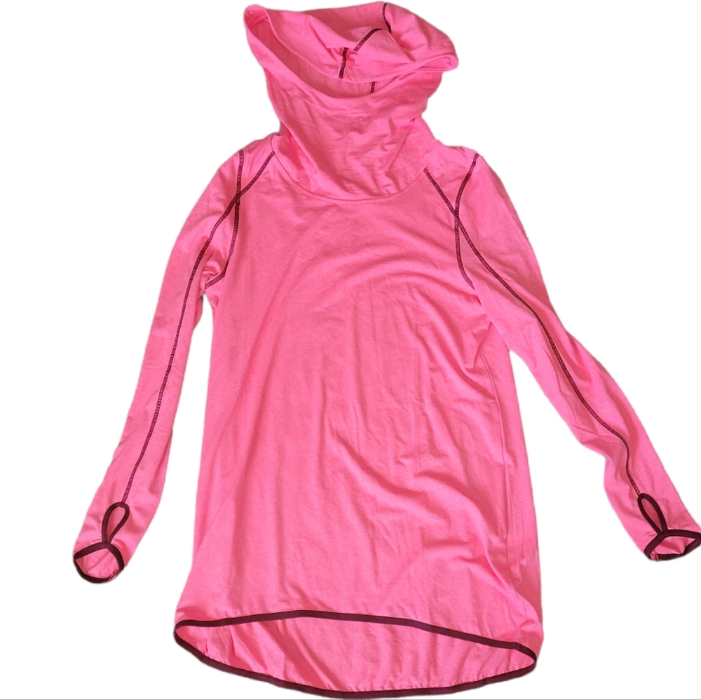 NWT Double Diamond Athletic Hoodie Top Pink with Maroon sz M